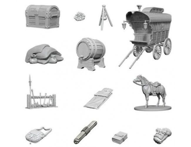 UNPAINTED MINIS: ADVENTURER'S CAMPSITE