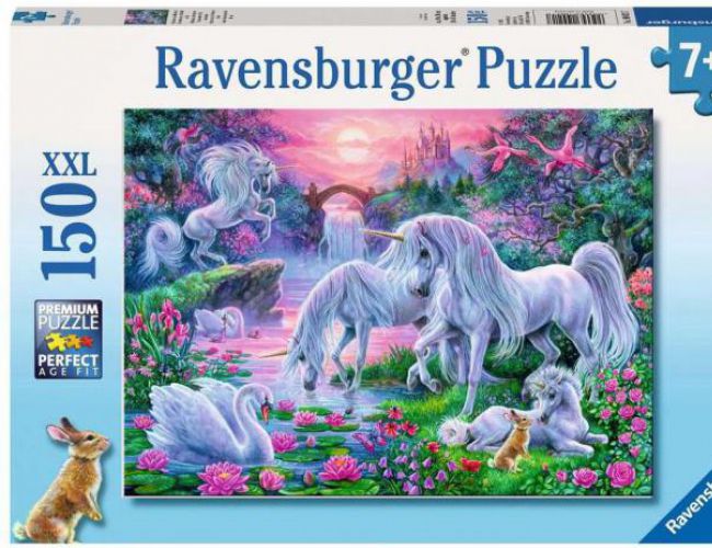 RAVENSBURGER PUZZLE 150PCS UNICORNS IN THE SUNSET GLOW
