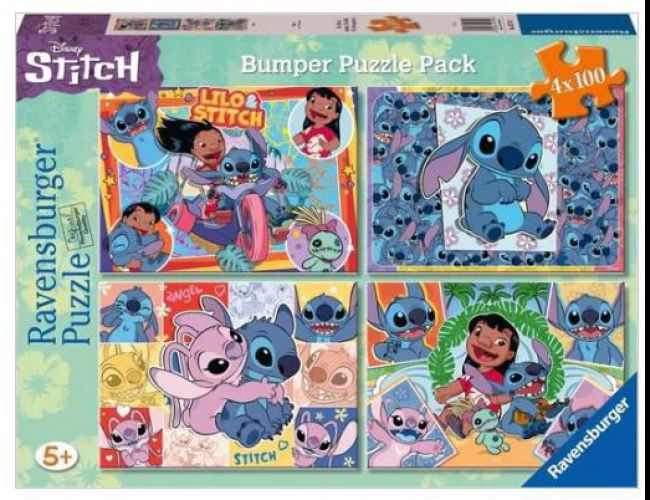 RAVENSBURGER PUZZLE 4 X 100 PCS - DISNEY LILO AND STITCH: ALOHA!