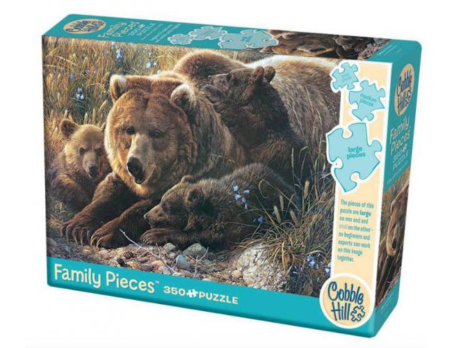 COBBLE HILL FAMILY PUZZLE (350 PCS) GRIZZLY FAMILY