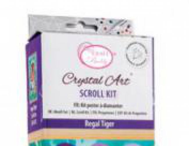 CRYSTAL ART SCROLL KIT - REGAL TIGER