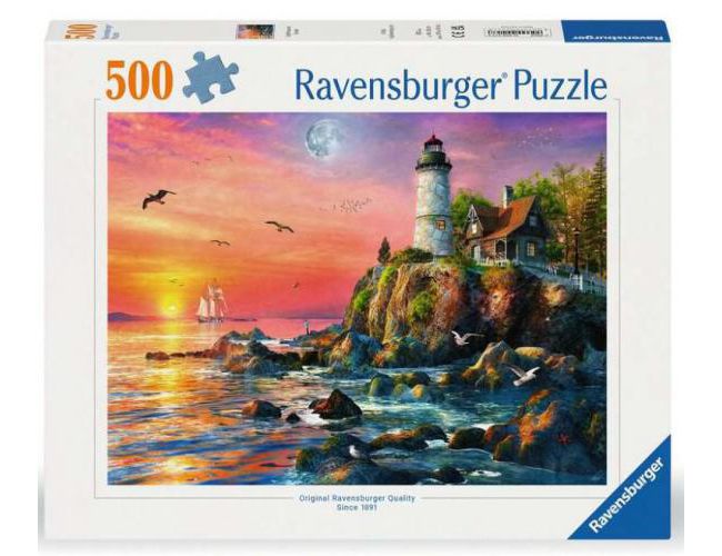 RAVENSBURGER 500 PCS - LIGHTHOUSE AT SUNSET