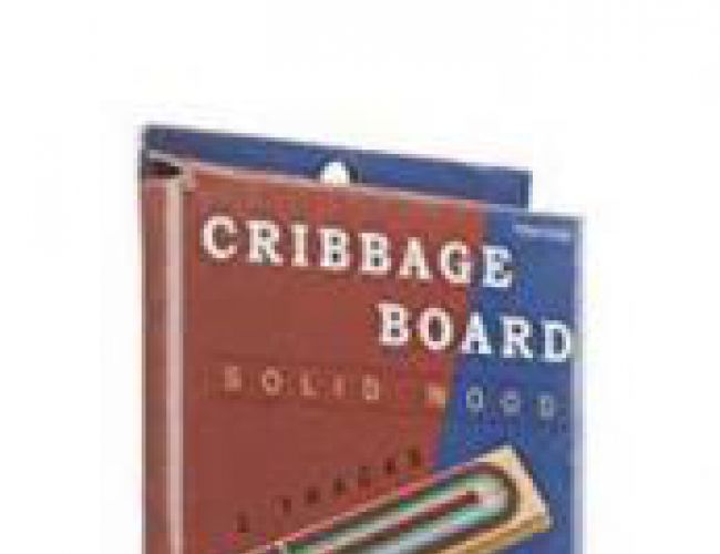 CRIBBAGE BOARD - 3 COLOUR TRACK WITH PEGS (CHH GAMES BRAND)