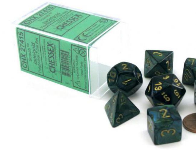 CHX 27415 SCARAB 7-DIE SET JADE/GOLD