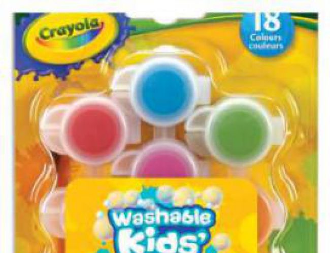 CRAYOLA WASHABLE PAINT - 18 CT