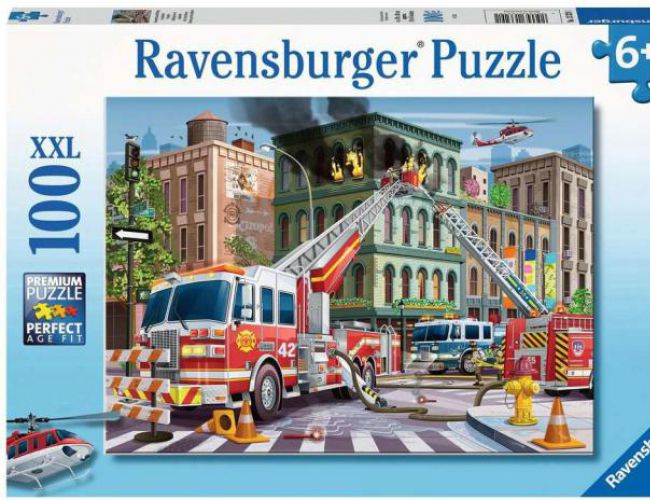 RAVENSBURGER 100 PCS FIRE TRUCK RESCUE