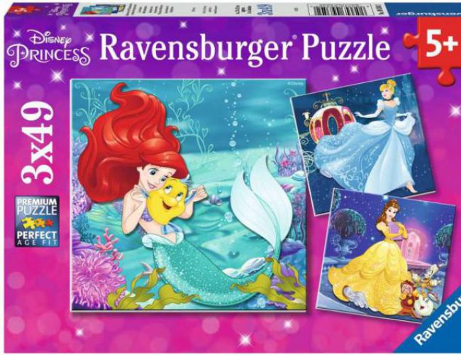 RAVENSBURGER PUZZLE 3 x 49 PCS - PRINCESS ADVENTURE