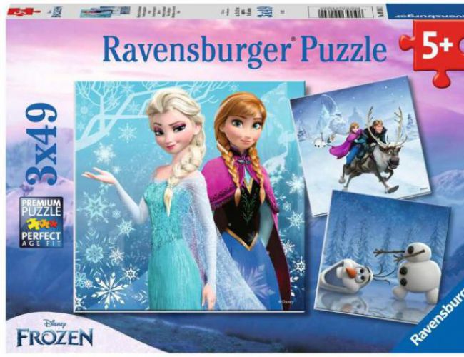RAVENSBURGER PUZZLE 3 x 49 PCS FROZEN - WINTER ADVENTURES