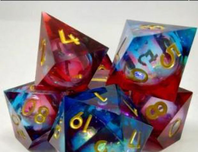 MAELSTROM OF DREAMS DICE KIT - BLUE AND RED