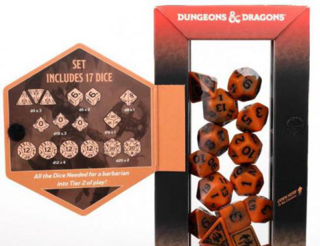 DND ADVENTURE DICE: BARBARIAN ORANGE