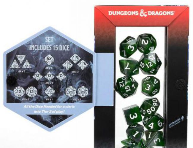 DND ADVENTURE DICE: CLERIC GREEN SHIMMER