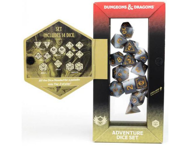 DND ADVENTURE DICE: PALADIN WHITE GREY