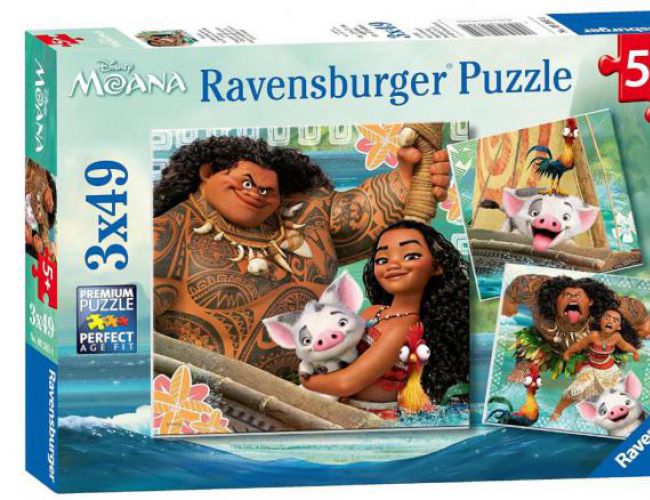 PUZZLE: MOANA BORN TO VOYAGE (3 x 49 PCS)