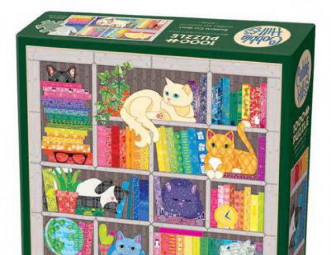 COBBLE HILL 1000 PCS RAINBOW CAT QUILT