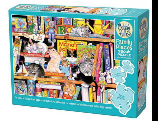 COBBLE HILL 350 PCS FAMILY PUZZLE STORYTIME KITTENS