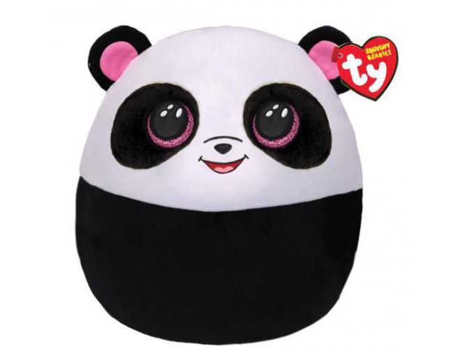 TY SQUISHY BEANIE - SHRUGS - BAMBOO PANDA (12