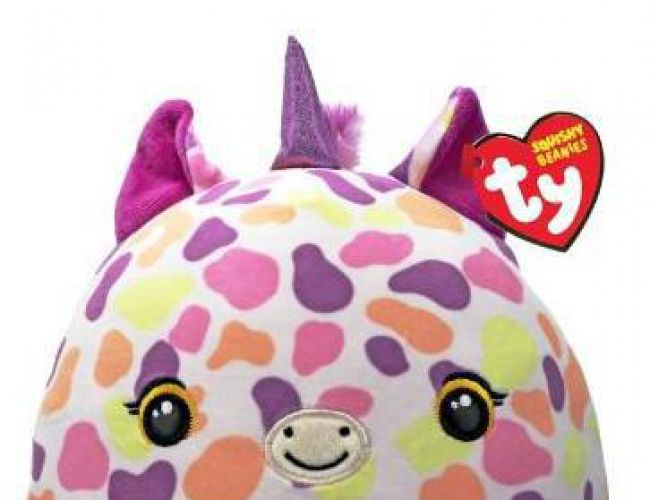 TY SQUISHY BEANIE - ASTRA PURPLE UNICORN (10