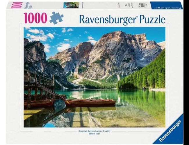 RAVENSBURGER PUZZLE 1000 PCS - PRAGSER WILDSEE, SOUTH TYROL, ITALY