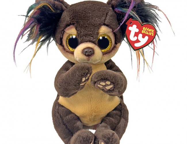 TY BEANIE BELLIES - TOFFEE BROWN DOG