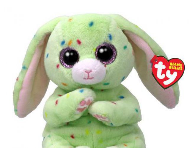 TY BEANIE BELLIES - FERN GREEN BUNNY