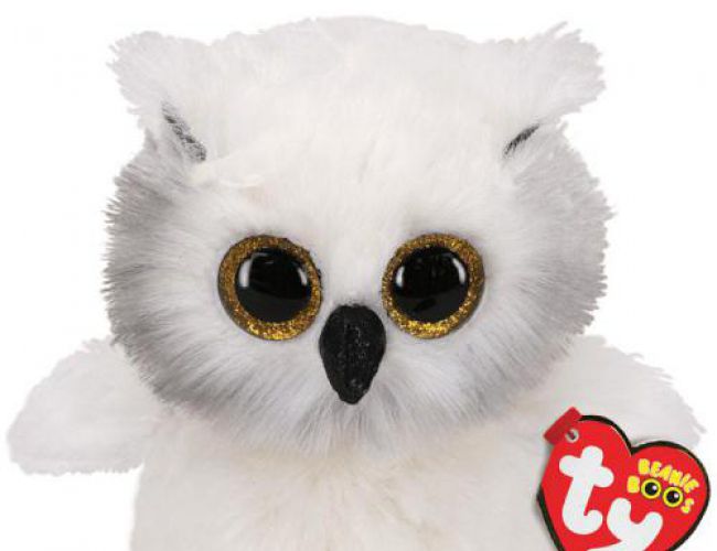 TY BEANIE BOOS AUSTIN - OWL WHITE REG
