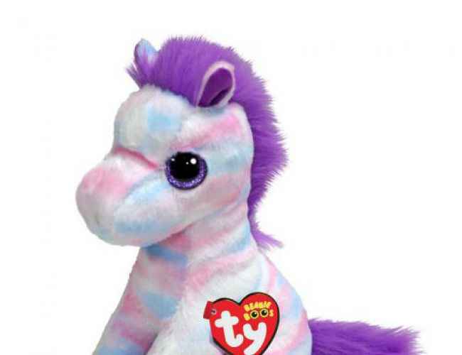 TY BEANIE BOOS HAYDEN HORSE PURPLE / MULTICOLOUR REG
