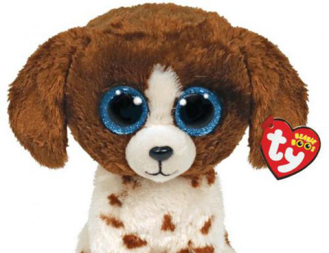TY BEANIE BOOS - MUDDLES BROWN SPOTTED DOG