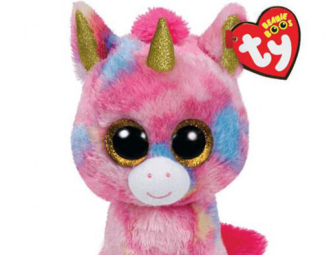 TY BEANIE BOOS FANTASIA PINK UNICORN