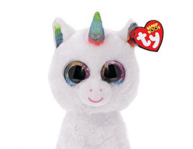 TY BEANIE BOOS PIXY WHITE UNICORN