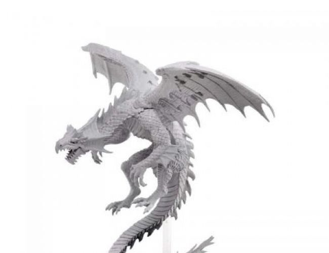UNPAINTED GARGANTUAN WHITE DRAGON