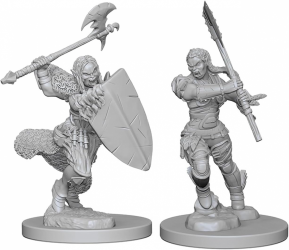 UNPAINTED MINIS: BARBARIAN HALF-ORC FEMALE