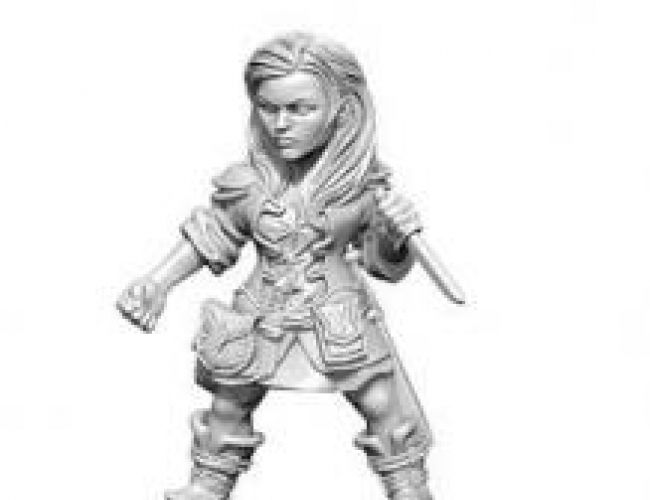 UNPAINTED MINIS: ROGUE HALFLING FEMALE