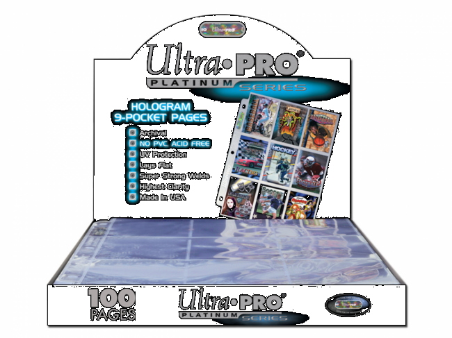 UP PLATINUM SERIES 9 POCKET HOLOGRAM SHEETS 100CT