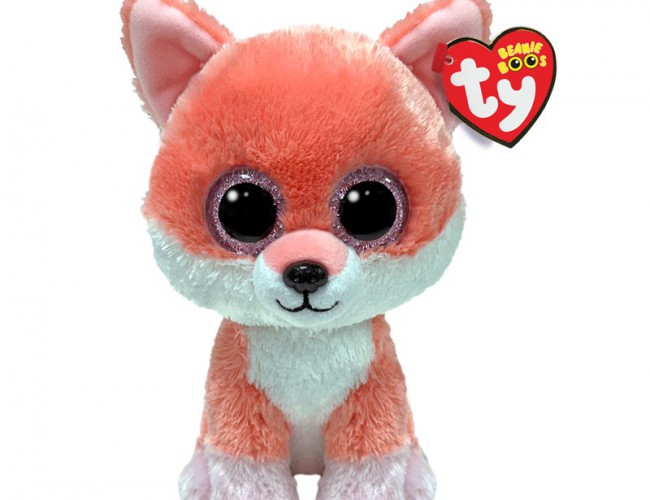 TY BEANIE BOOS - VIXEN SALMON FOX