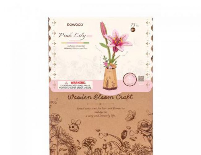 WOODEN BLOOM CRAFT - PINK LILY