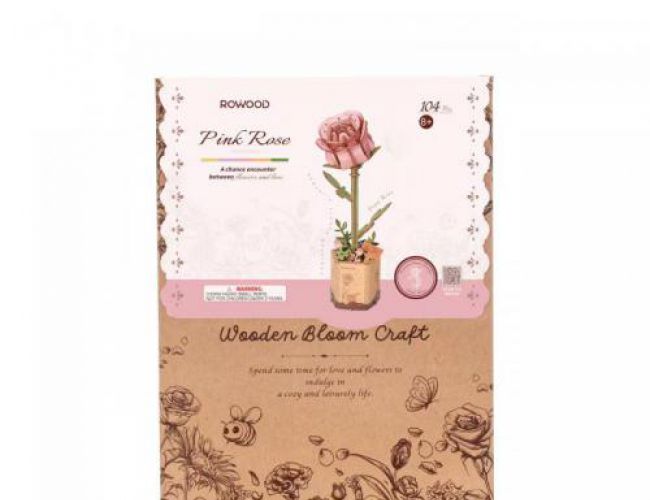 WOODEN BLOOM CRAFT - PINK ROSE