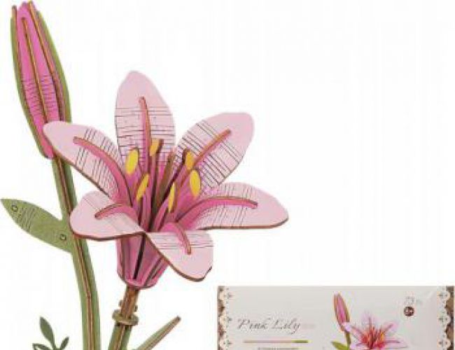 WOODEN BLOOM CRAFT: PINK LILY