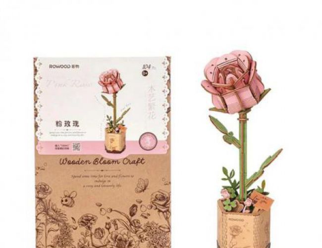 WOODEN BLOOM CRAFT: PINK ROSE