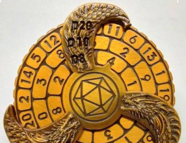 METAL DICE SPINNER - DRAGONBITE GOLD (IN A BOX)