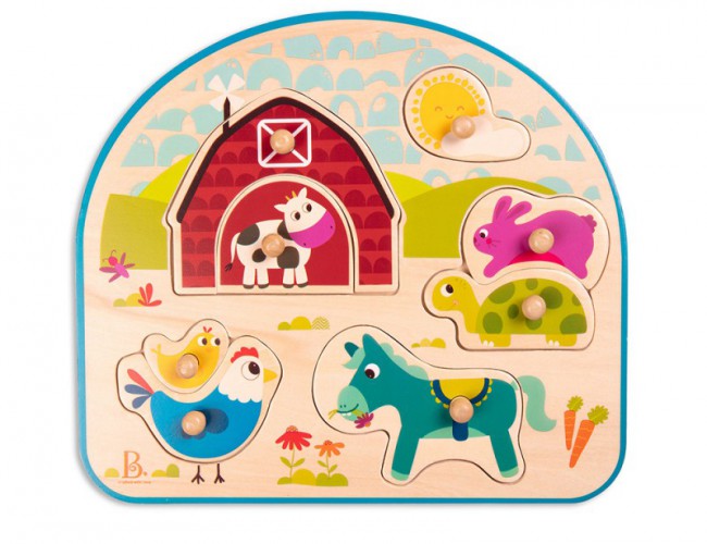 ANIMAL BARNYARD - WOODEN PUZZLE