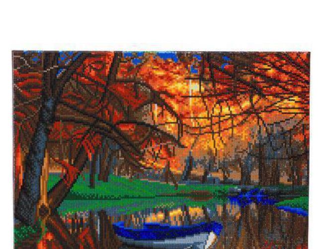 CRYSTAL ART KIT - LARGE -  AUTUMN RIVER