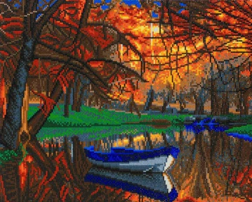 CRYSTAL ART KIT - LARGE -  AUTUMN RIVER