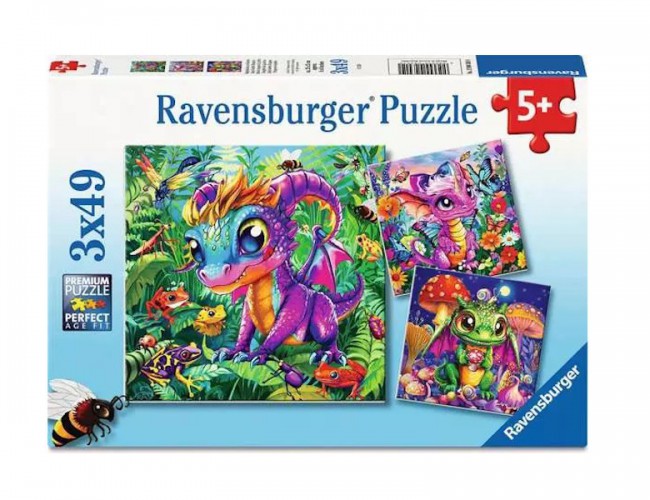 RAVENSBURGER 3x49 BABY GARDEN DRAGONS
