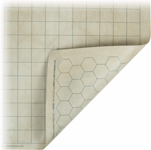 CHESSEX BATTLEMAT REVERSIBLE 1' SQR & HEX