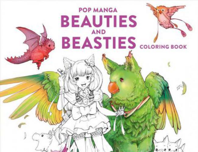 POP MANGA - BEAUTIES AND BEASTIES COLOURING BOOK