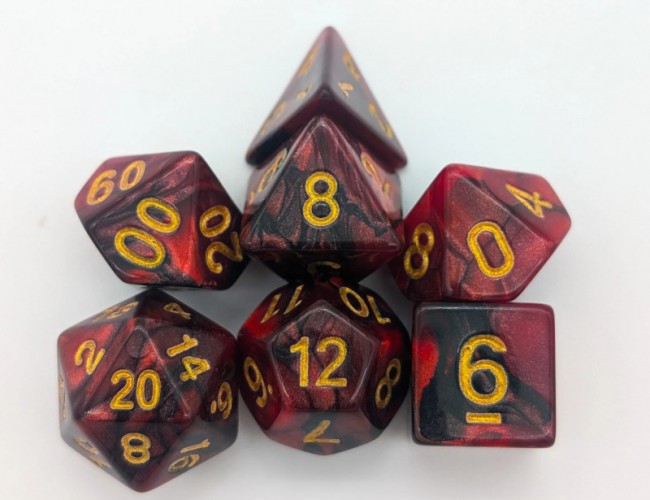 MYSTERY DICE GOBLIN - TWO TONE BLACK AND RED DICE