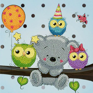 CRYSTAL ART CARD - BIRTHDAY FRIENDS