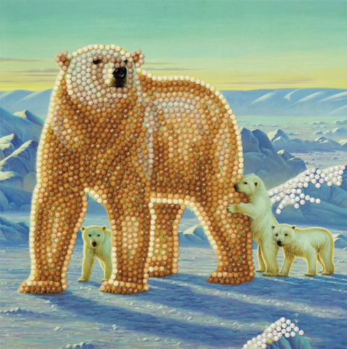 CRYSTAL ART CARD - POLAR BEAR