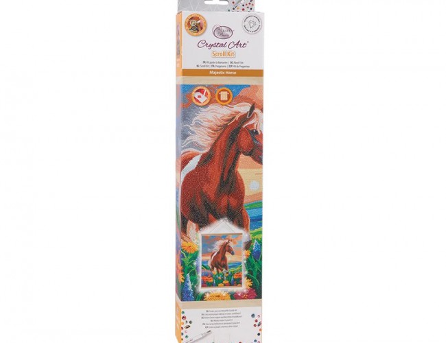 CRYSTAL ART SCROLL KIT - MAJESTIC HORSE