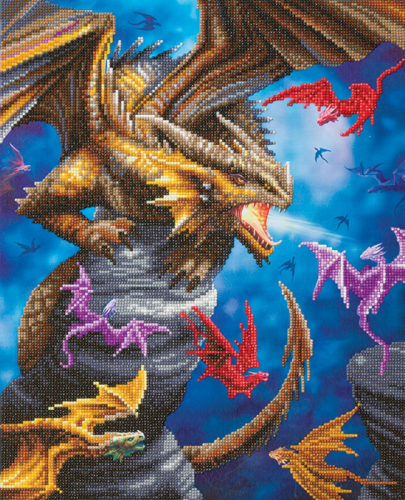 CRYSTAL ART KIT -  DRAGON CLAN